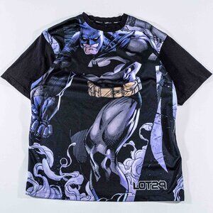 Vtg LOT29 Batman AOP T-Shirt XL All Over Print Y2K Hip Hop Baggy Streetwear